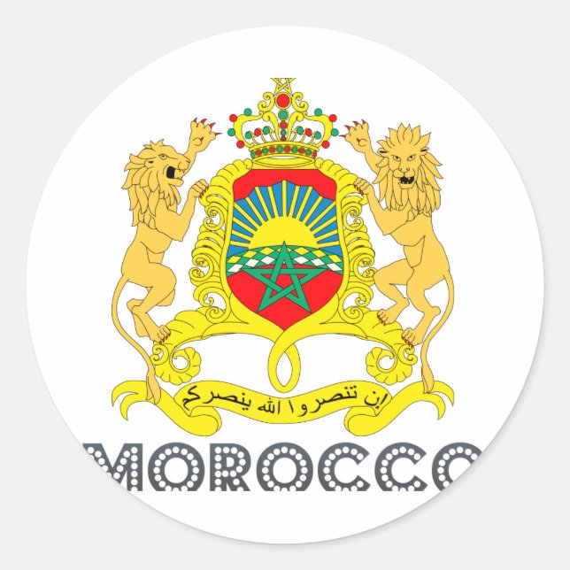 Moroccan Emblem Classic Round Sticker (Front)