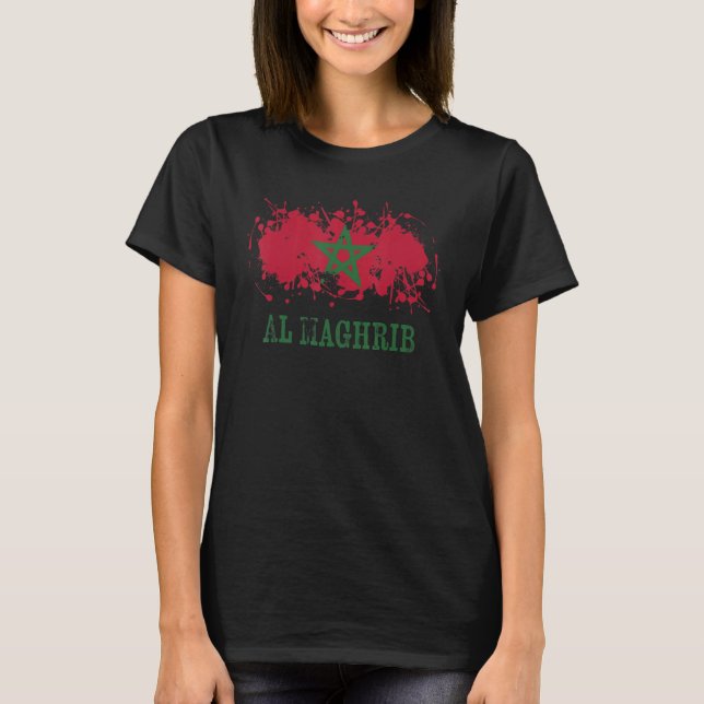 Moroccan enthusiasts for al Maghrib and Morocco T-Shirt (Front)