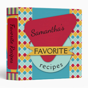 Moroccan Fifties Quatrefoil Recipe Binder