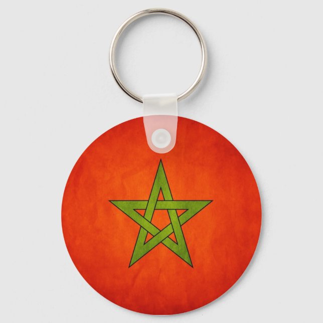 Moroccan Flag Keychain (Front)