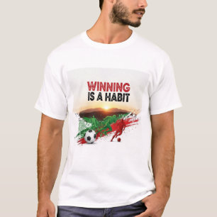 Moroccan Flag Motivation & Champion Mindset Design T-Shirt
