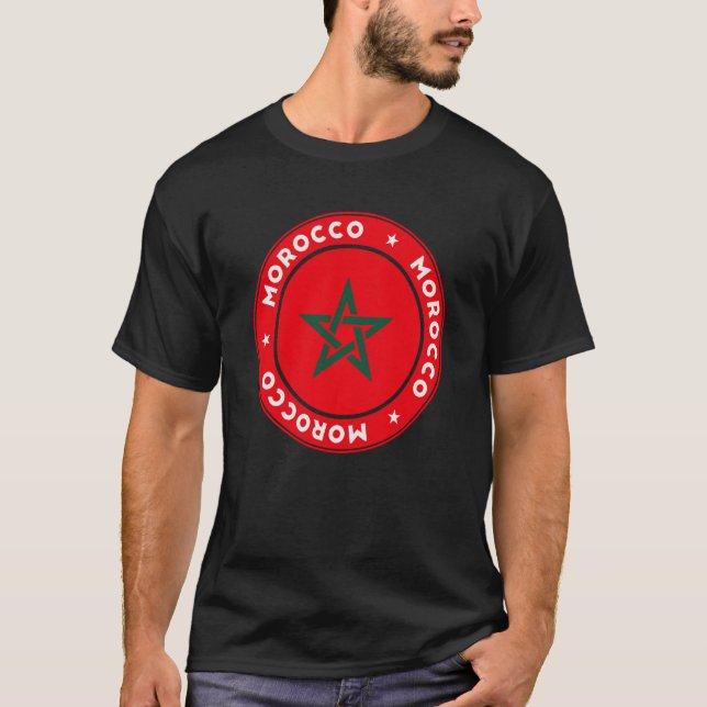 Moroccan Flag of Morocco T-Shirt (Front)