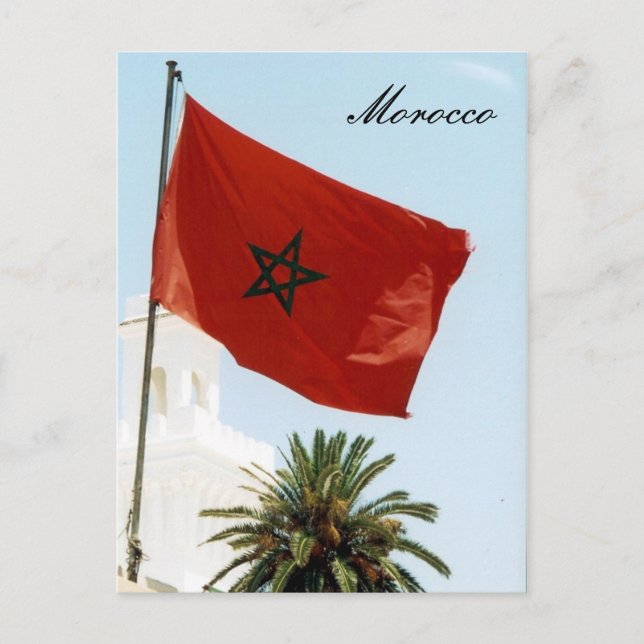 moroccan flag postcard (Front)