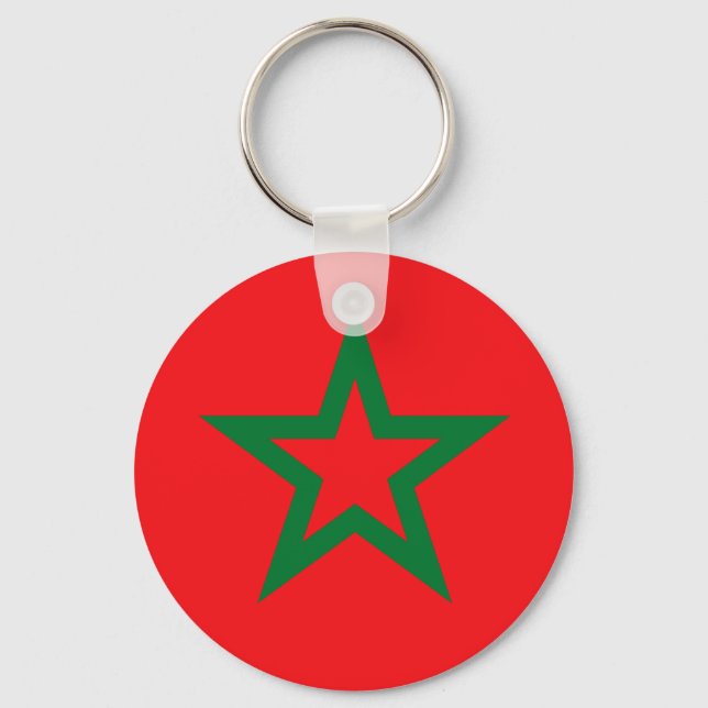Moroccan Flag T-shirts and Gifts Keychain (Front)