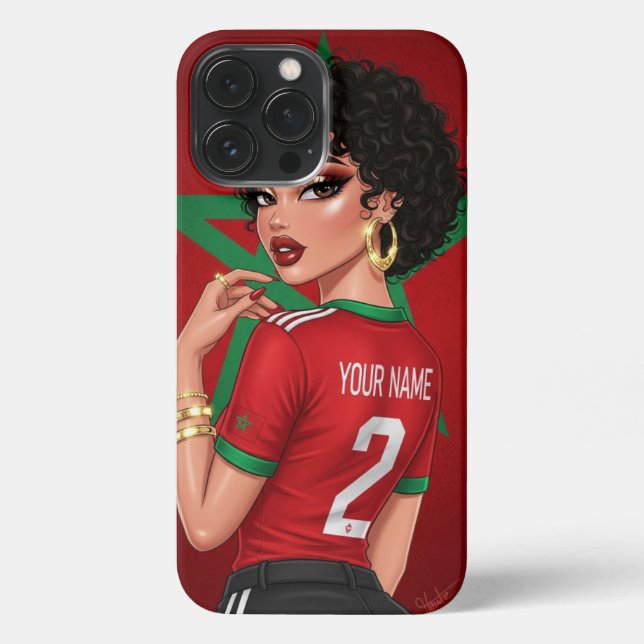 Moroccan Football Fan Phone Case | Personalize You (Back)