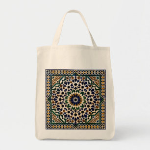 Moroccan Geometric Pattern Ceramic Storage Jar I Tote Bag