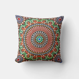 Moroccan Geometric Pattern Throw Pillow
