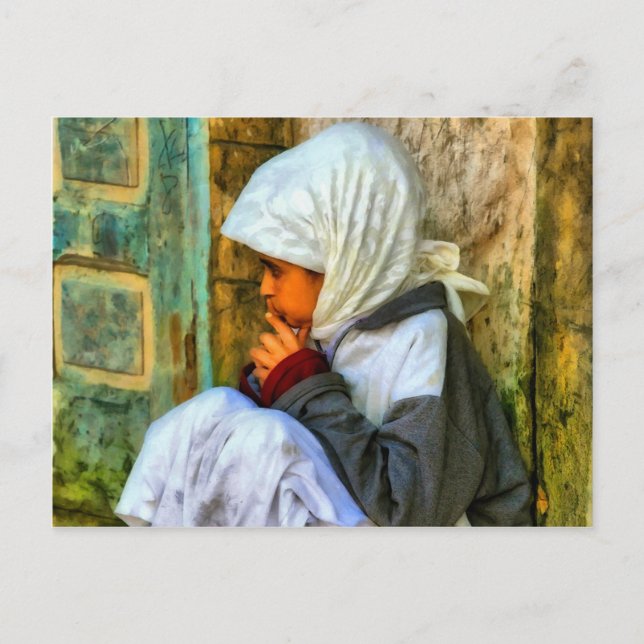 Moroccan girl postcard (Front)