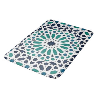 moroccan glaze on bath mat