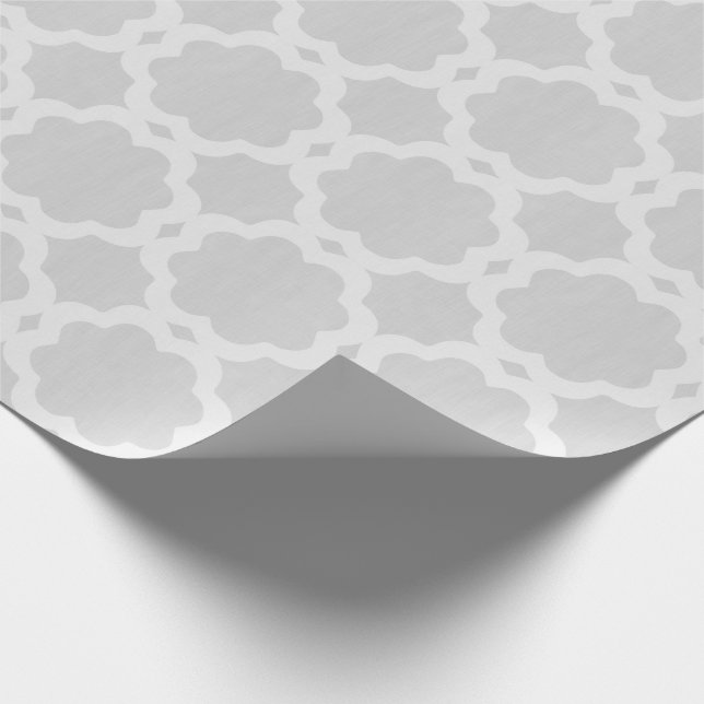Moroccan Grey Wrapping Paper (Corner)