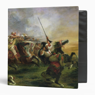Moroccan horsemen in military action, 1832 binder