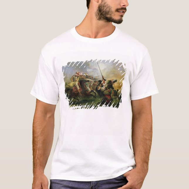 Moroccan horsemen in military action, 1832 T-Shirt (Front)