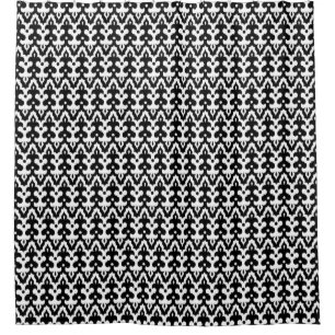 Moroccan Ikat Damask Pattern, Black and White
