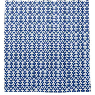 Moroccan Ikat Damask Pattern, Cobalt Blue & White