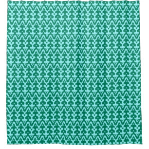 Moroccan Ikat Damask Pattern, Turquoise and Aqua