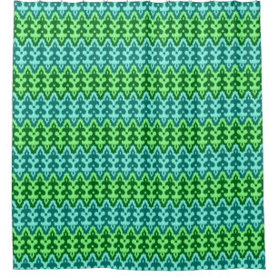 Moroccan Ikat Damask, Turquoise & Jade Green