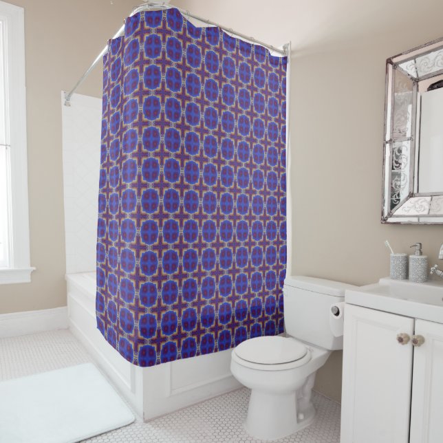 Moroccan kaleidoscope shower curtain (In Situ)