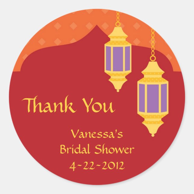 Moroccan Lantern Sticker (Front)