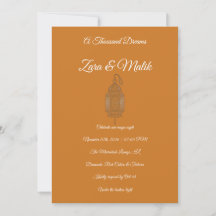 Moroccan Lantern Wedding Invitation Boho