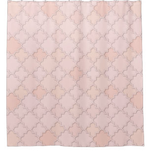 Moroccan Large Quatrefoil Pattern Pastel Coral