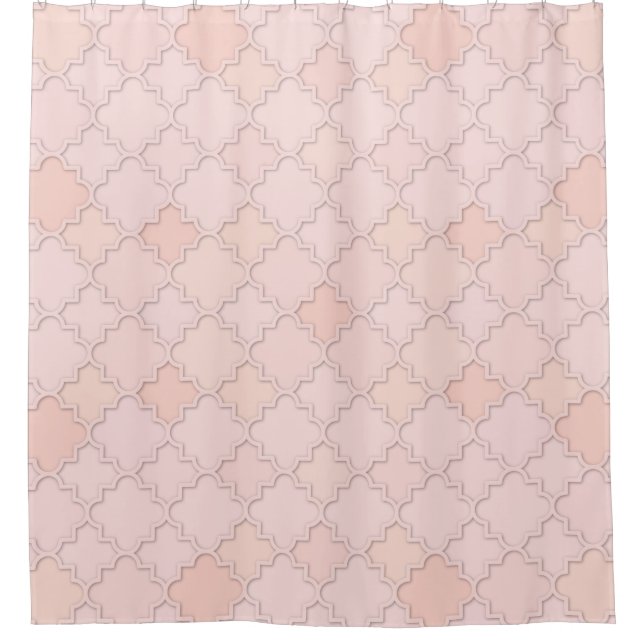 Moroccan Large Quatrefoil Pattern Pastel Coral (Front)