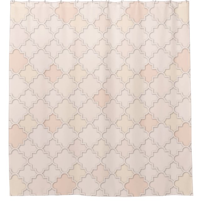 Moroccan Large Quatrefoil Pattern Pastel Melon (Front)