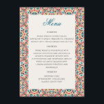 Moroccan Lattice Geometric Mandala Wedding Menu<br><div class="desc">Beautiful Invitation to celebrate Special occasions and festivals comes with digital and E-invitation as per your request. We would love to replicate our designs to make multiple products like rsvp cards, labels envelopes, and more. Customization is available for ready to print on request at info@shamaurcreatif@gmail.com. Look Forward to hearing from...</div>
