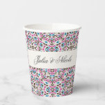 Moroccan Lattice Geometric Mandala Wedding Paper Cups<br><div class="desc">Beautiful Invitation to celebrate Special occasions and festivals comes with digital and E-invitation as per your request. We would love to replicate our designs to make multiple products like rsvp cards, labels envelopes, and more. Customization is available for ready to print on request at info@shamaurcreatif@gmail.com. Look Forward to hearing from...</div>