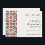 Moroccan Lattice Geometric Mandala Wedding Save The Date<br><div class="desc">Beautiful Invitation to celebrate Special occasions and festivals comes with digital and E-invitation as per your request. We would love to replicate our designs to make multiple products like rsvp cards, labels envelopes, and more. Customization is available for ready to print on request at info@shamaurcreatif@gmail.com. Look Forward to hearing from...</div>