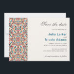 Moroccan Lattice Geometric Mandala Wedding Save The Date<br><div class="desc">Beautiful Invitation to celebrate Special occasions and festivals comes with digital and E-invitation as per your request. We would love to replicate our designs to make multiple products like rsvp cards, labels envelopes, and more. Customization is available for ready to print on request at info@shamaurcreatif@gmail.com. Look Forward to hearing from...</div>