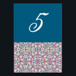 Moroccan Lattice Geometric Mandala Wedding Table Number<br><div class="desc">Beautiful Invitation to celebrate Special occasions and festivals comes with digital and E-invitation as per your request. We would love to replicate our designs to make multiple products like rsvp cards, labels envelopes, and more. Customization is available for ready to print on request at info@shamaurcreatif@gmail.com. Look Forward to hearing from...</div>