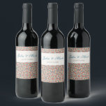 Moroccan Lattice Geometric Mandala Wedding Wine Label<br><div class="desc">Beautiful Invitation to celebrate Special occasions and festivals comes with digital and E-invitation as per your request. We would love to replicate our designs to make multiple products like rsvp cards, labels envelopes, and more. Customization is available for ready to print on request at info@shamaurcreatif@gmail.com. Look Forward to hearing from...</div>