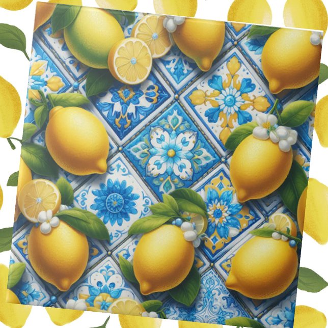 Moroccan Mediterranean Lemons  Tile (Creator Uploaded)