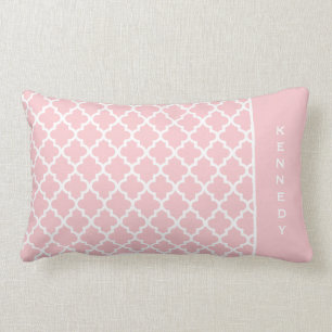 Moroccan Monogram Pillow Light Pink