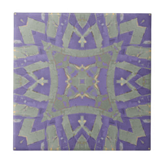 Moroccan mosaic geometric green olive purple plum tile