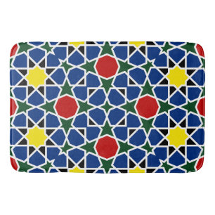 Moroccan Mosaic Geometric Pattern design tile Bath Mat