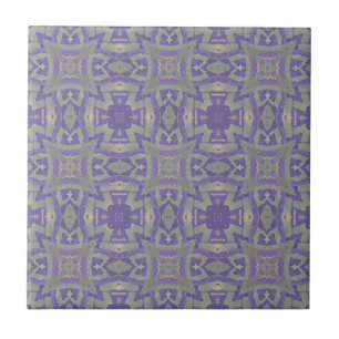 Moroccan mosaic geometric pattern purple olive tile