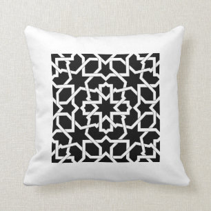 Moroccan mosaic of drawing up geometric in throw pillow