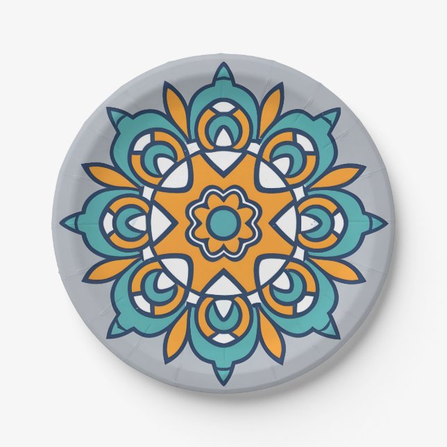 Moroccan mosaic paper plate (Front)
