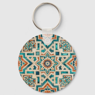 Moroccan Mosaic Pattern Keychain