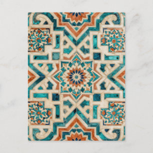 Moroccan Mosaic Pattern Postcard