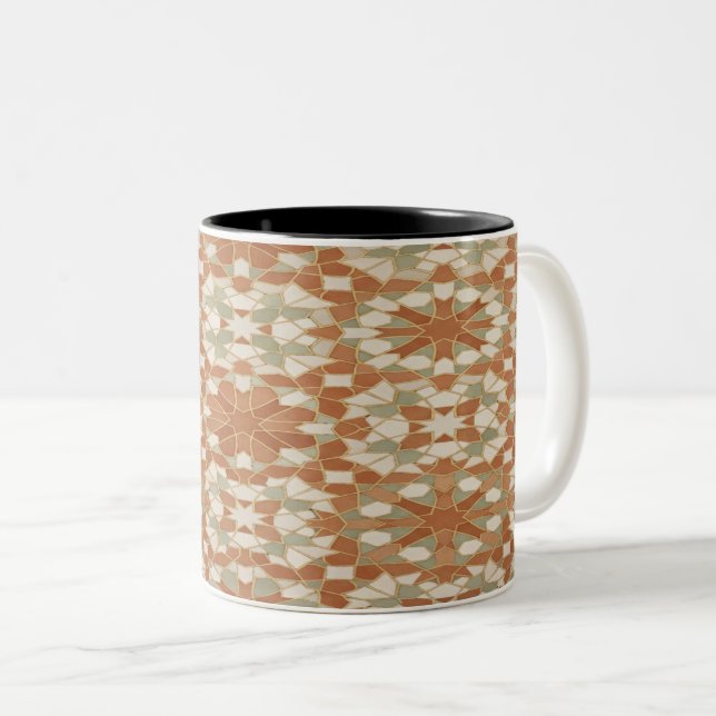 Moroccan Mosaic Star Pattern Mug (Front Right)