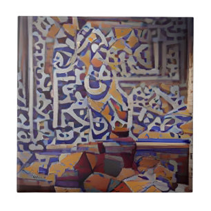 Moroccan mosaic wall geometric art tile