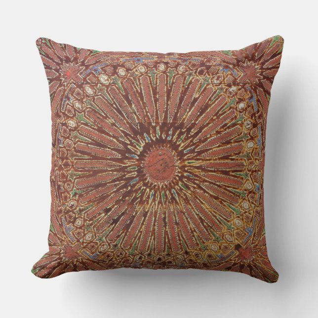 Moroccan motif throw pillow (Front)