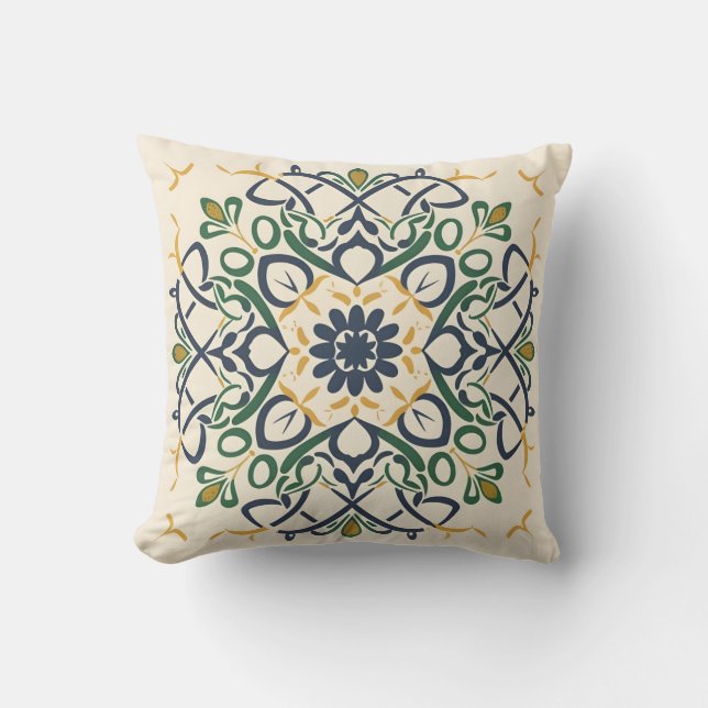 moroccan motif throw pillow (Front)