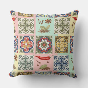 Moroccan Motifs by Natasha Us Throw Pillow