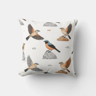 Moroccan Mountain Bird Throw Pillow