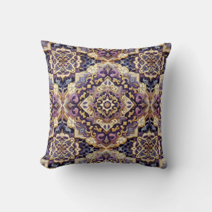 Moroccan Nights in Festive Pattern Throw Pillow