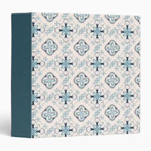 Moroccan ornaments blue cream ethnic stylish East Binder