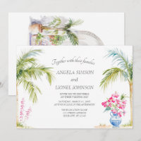 Moroccan Patio Watercolor Elegance Wedding 